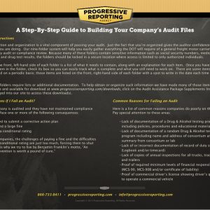 Audit Assistance - Driver Qualification Supplement