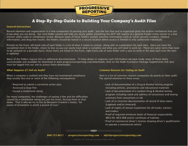 Audit Assistance - Truck Maintenance Supplement